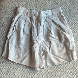 NWT Abercrombie & Fitch linen tan shorts 26